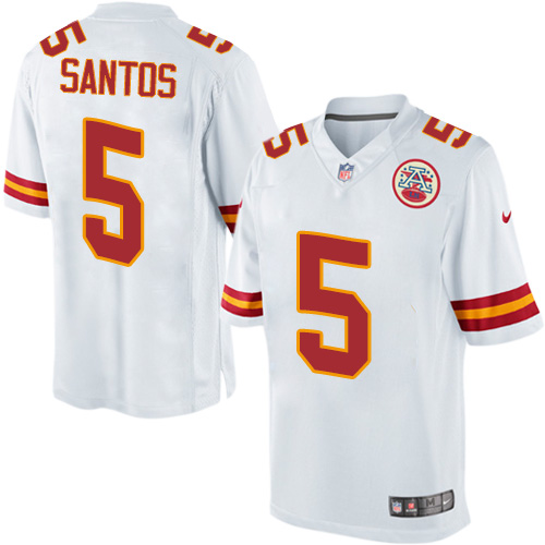 Youth Elite Cairo Santos Nike Jersey White Road - #5 NFL Kansas City Chiefs