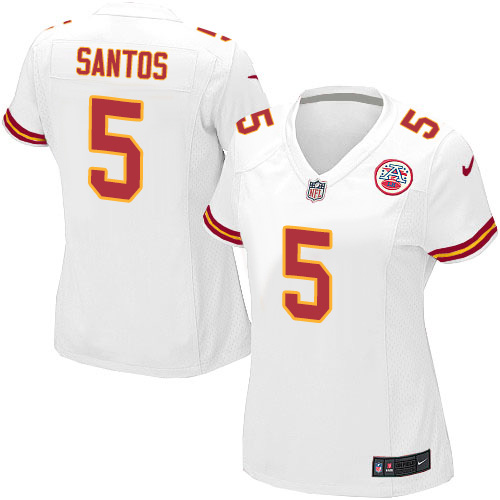Women's Elite Cairo Santos Nike Jersey White Road - #5 NFL Kansas City Chiefs