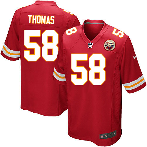 Youth Limited Derrick Thomas Nike Jersey Red Home - #58 NFL Kansas City Chiefs