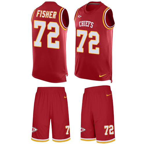 Men's Limited Eric Fisher Nike Jersey Red - #72 Tank Top Suit NFL Kansas City Chiefs