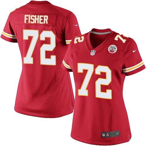 Women's Elite Eric Fisher Nike Jersey Red Home - #72 NFL Kansas City Chiefs