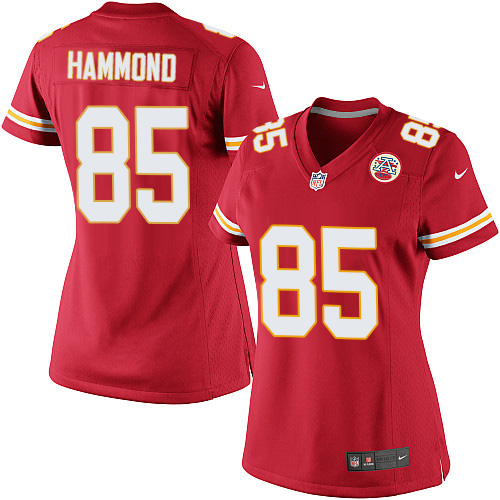 Women's Elite Frankie Hammond Nike Jersey Red Home - #85 NFL Kansas City Chiefs