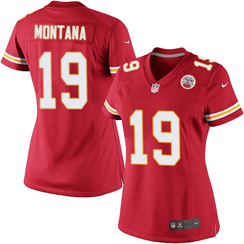 Women's Limited Joe Montana Nike Jersey Red Home - #19 NFL Kansas City Chiefs
