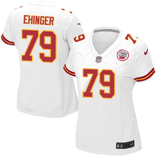 Women's Elite Parker Ehinger Nike Jersey White Road - #79 NFL Kansas City Chiefs