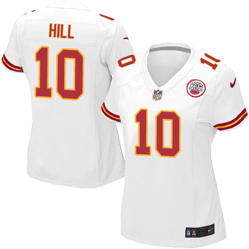 Women's Elite Tyreek Hill Nike Jersey White Road - #10 NFL Kansas City Chiefs