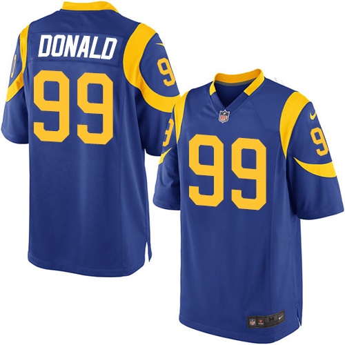 Men's Game Aaron Donald Nike Jersey Royal Blue Alternate - #99 NFL Los Angeles Rams