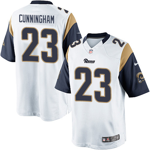 Youth Limited Benny Cunningham Nike Jersey White Road - #23 NFL Los Angeles Rams