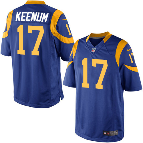 Youth Limited Case Keenum Nike Jersey Royal Blue Alternate - #17 NFL Los Angeles Rams