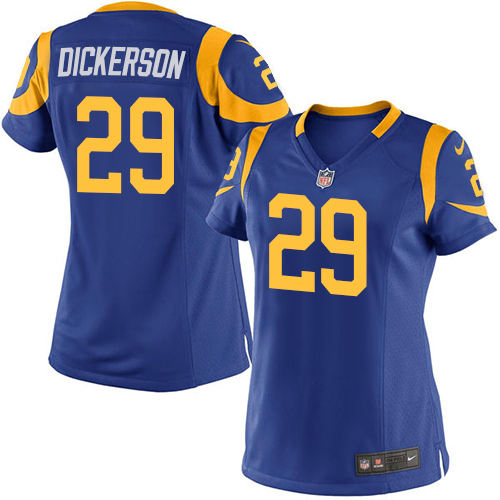 Women's Game Eric Dickerson Nike Jersey Royal Blue Alternate - #29 NFL Los Angeles Rams