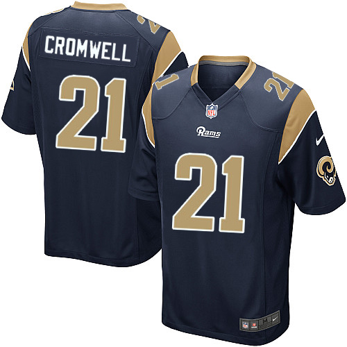 Youth Elite Nolan Cromwell Nike Jersey Navy Blue Home - #21 NFL Los Angeles Rams
