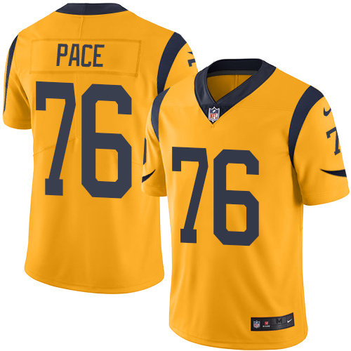 Youth Limited Orlando Pace Nike Jersey Gold - #76 Rush NFL Los Angeles Rams
