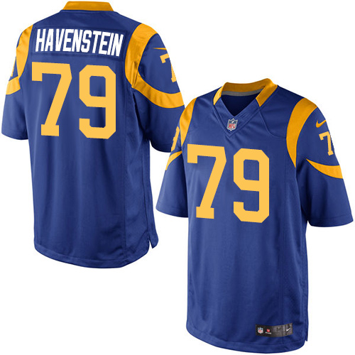 Men's Limited Rob Havenstein Nike Jersey Royal Blue Alternate - #79 NFL Los Angeles Rams