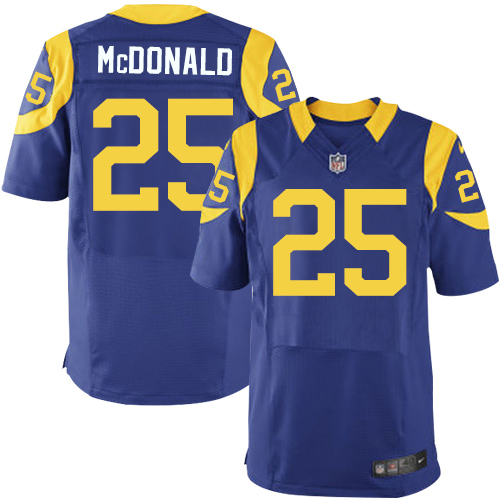 Men's Elite T.J. McDonald Nike Jersey Royal Blue Alternate - #25 NFL Los Angeles Rams