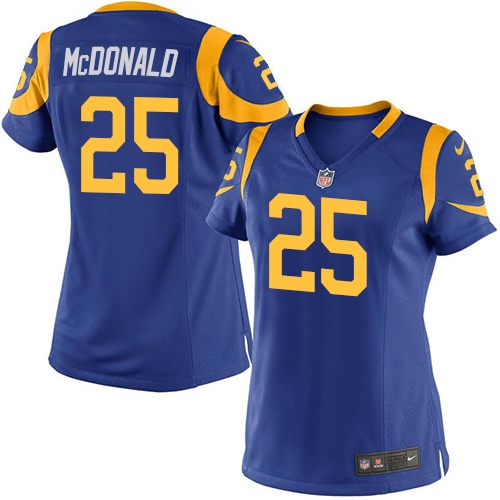 Women's Game T.J. McDonald Nike Jersey Royal Blue Alternate - #25 NFL Los Angeles Rams