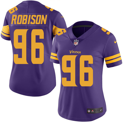 Women's Limited Brian Robison Nike Jersey Purple - #96 Rush NFL Minnesota Vikings