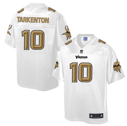 Men's Game Fran Tarkenton Nike Jersey White - #10 Pro Line Fashion NFL Minnesota Vikings
