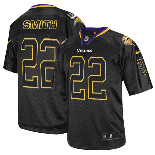 Men's Limited Harrison Smith Nike Jersey Lights Out Black - #22 NFL Minnesota Vikings