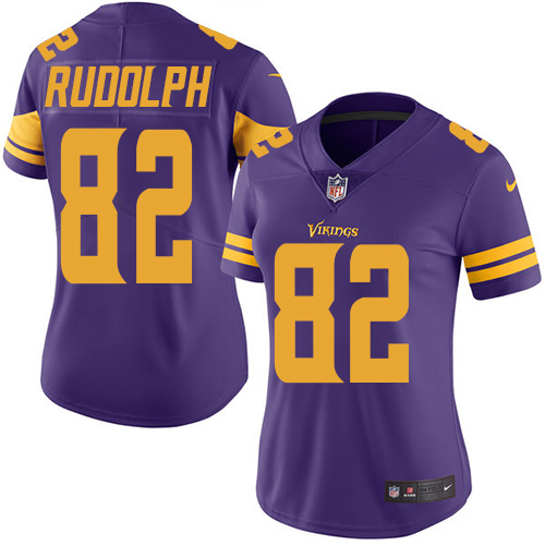 Women's Limited Kyle Rudolph Nike Jersey Purple - #82 Rush NFL Minnesota Vikings