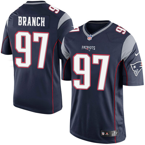 Youth Limited Alan Branch Nike Jersey Navy Blue Home - #97 NFL New England Patriots