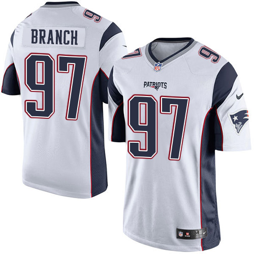 Youth Elite Alan Branch Nike Jersey White Road - #97 NFL New England Patriots
