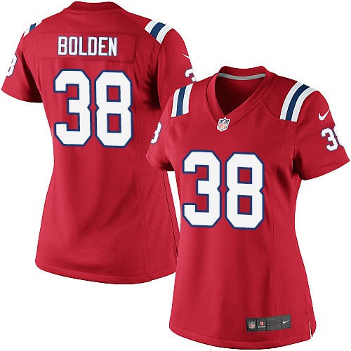 Women's Limited Brandon Bolden Nike Jersey Red Alternate - #38 NFL New England Patriots