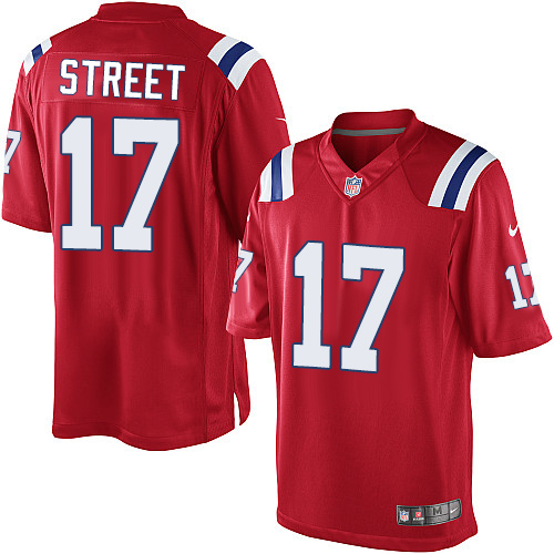 Youth Elite Devin Street Nike Jersey Red Alternate - #17 NFL New England Patriots