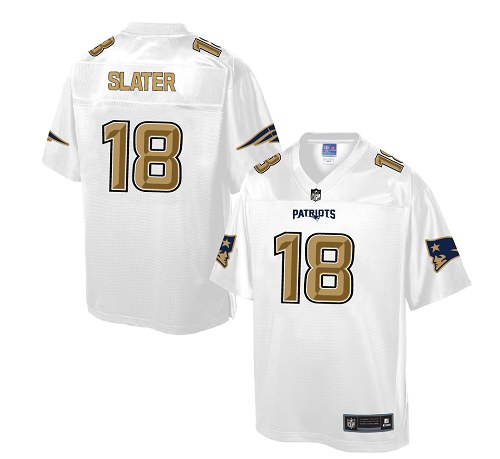 Men's Game Matthew Slater Nike Jersey White - #18 Pro Line Fashion NFL New England Patriots