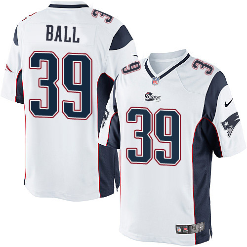 Men's Limited Montee Ball Nike Jersey White Road - #39 NFL New England Patriots