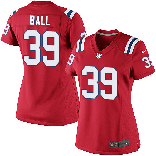 Women's Elite Montee Ball Nike Jersey Red Alternate - #39 NFL New England Patriots