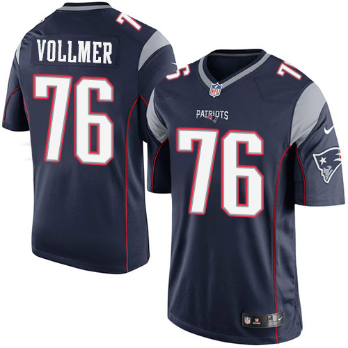 Youth Limited Sebastian Vollmer Nike Jersey Navy Blue Home - #76 NFL New England Patriots