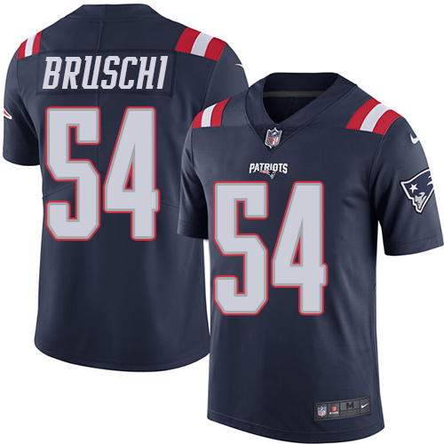 Youth Limited Tedy Bruschi Nike Jersey Navy Blue - #54 Rush NFL New England Patriots