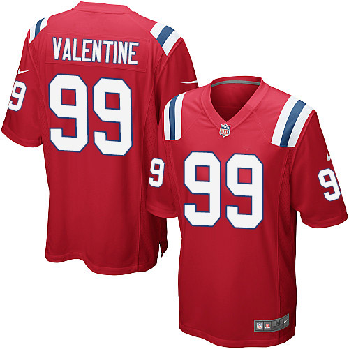 Men's Game Vincent Valentine Nike Jersey Red Alternate - #99 NFL New England Patriots
