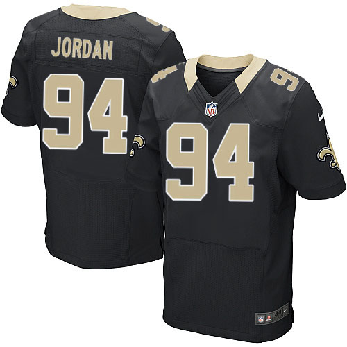 Men's Elite Cameron Jordan Nike Jersey Black Home - #94 NFL New Orleans Saints