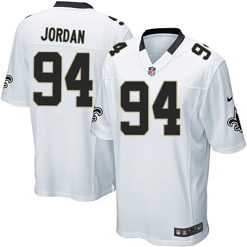 Youth Game Cameron Jordan Nike Jersey White Road - #94 NFL New Orleans Saints