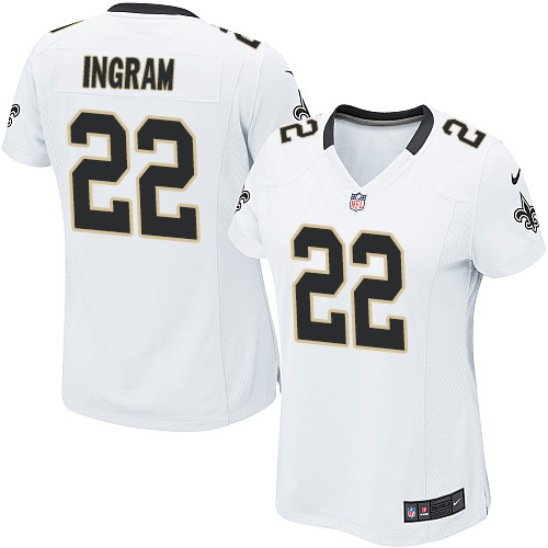 Women's Limited Mark Ingram Nike Jersey White Road - #22 NFL New Orleans Saints
