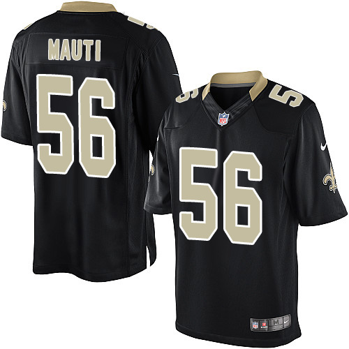 Youth Elite Michael Mauti Nike Jersey Black Home - #56 NFL New Orleans Saints