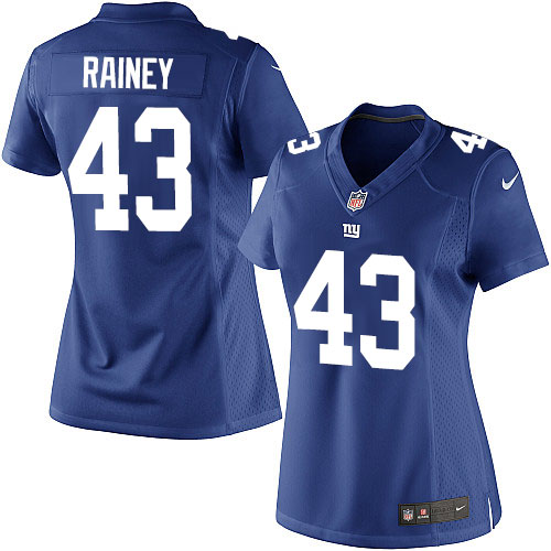 Women's Elite Bobby Rainey Nike Jersey Royal Blue Home - #43 NFL New York Giants