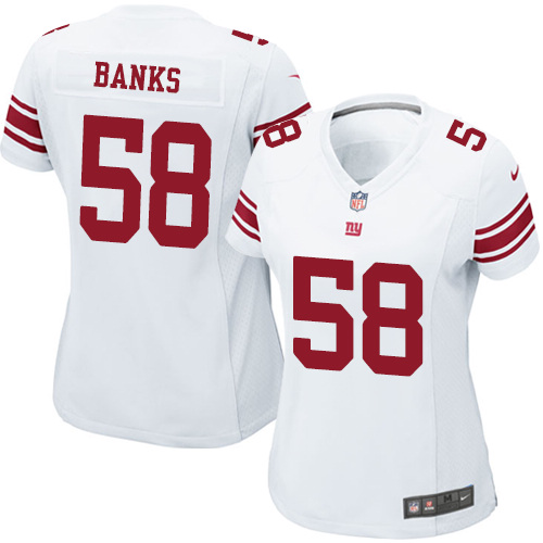 Women's Game Carl Banks Nike Jersey White Road - #58 NFL New York Giants