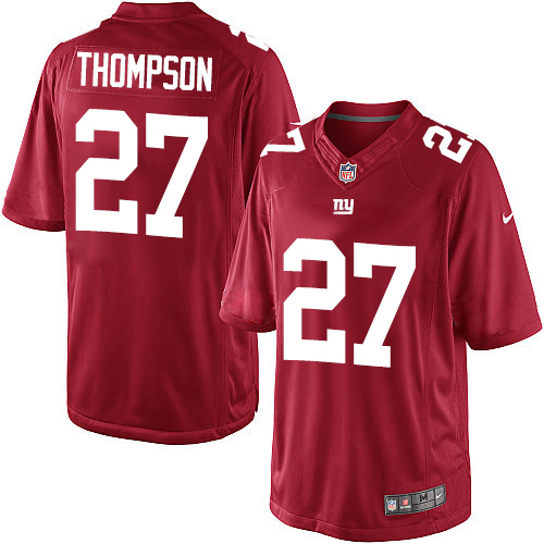Men's Limited Darian Thompson Nike Jersey Red Alternate - #27 NFL New York Giants