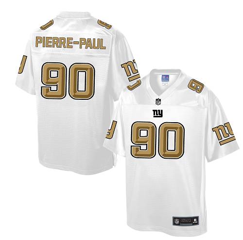 Men's Game Jason Pierre-Paul Nike Jersey White - #90 Pro Line Fashion NFL New York Giants