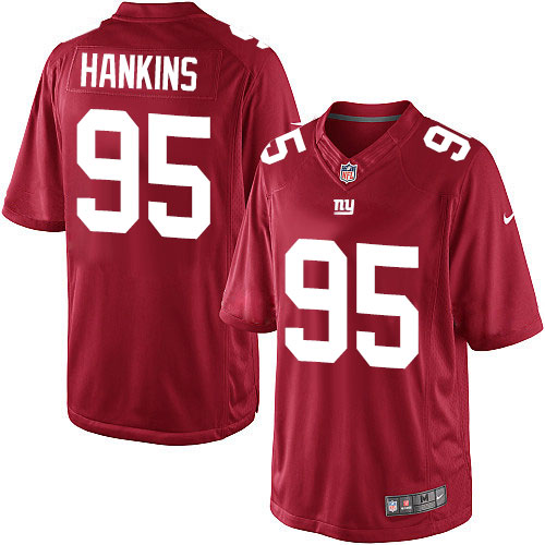 Youth Elite Johnathan Hankins Nike Jersey Red Alternate - #95 NFL New York Giants