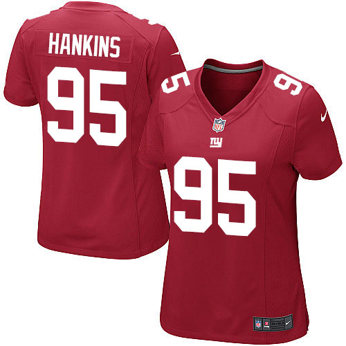 Women's Game Johnathan Hankins Nike Jersey Red Alternate - #95 NFL New York Giants
