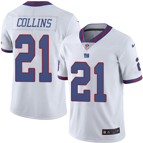 Youth Limited Landon Collins Nike Jersey White - #21 Rush NFL New York Giants