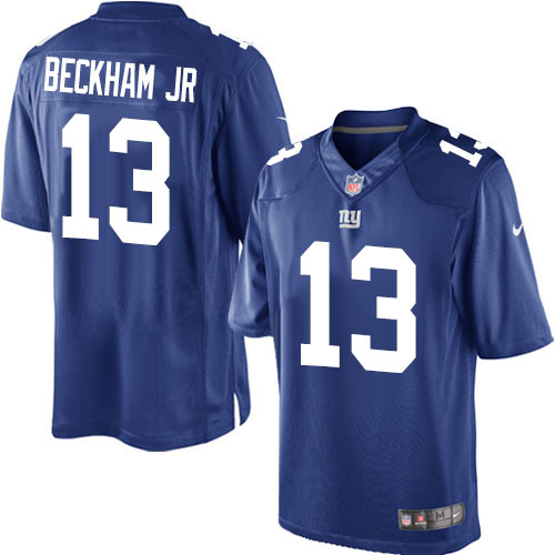 Youth Limited Odell Beckham Jr Nike Jersey Royal Blue Home - #13 NFL New York Giants
