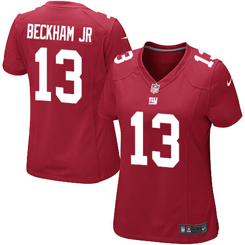 Women's Limited Odell Beckham Jr Nike Jersey Red Alternate - #13 NFL New York Giants