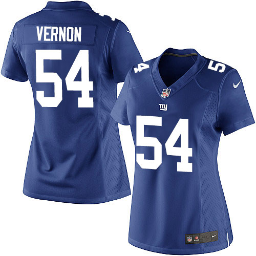 Women's Limited Olivier Vernon Nike Jersey Royal Blue Home - #54 NFL New York Giants