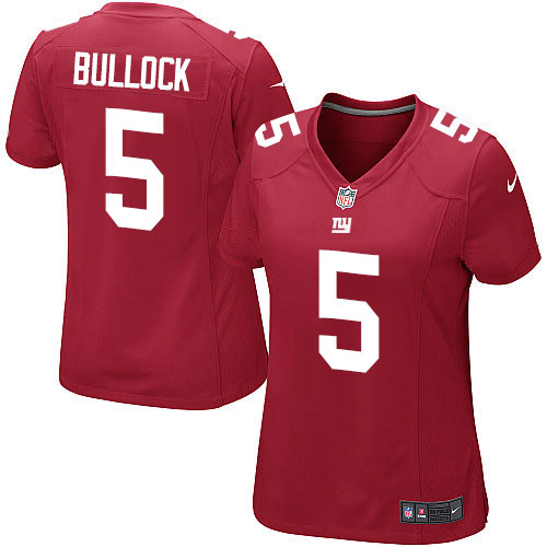 Women's Game Randy Bullock Nike Jersey Red Alternate - #5 NFL New York Giants