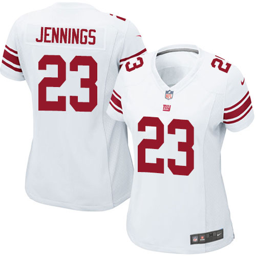 Women's Limited Rashad Jennings Nike Jersey White Road - #23 NFL New York Giants