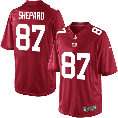 Men's Limited Sterling Shepard Nike Jersey Red Alternate - #87 NFL New York Giants
