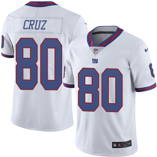 Youth Limited Victor Cruz Nike Jersey White - #80 Rush NFL New York Giants